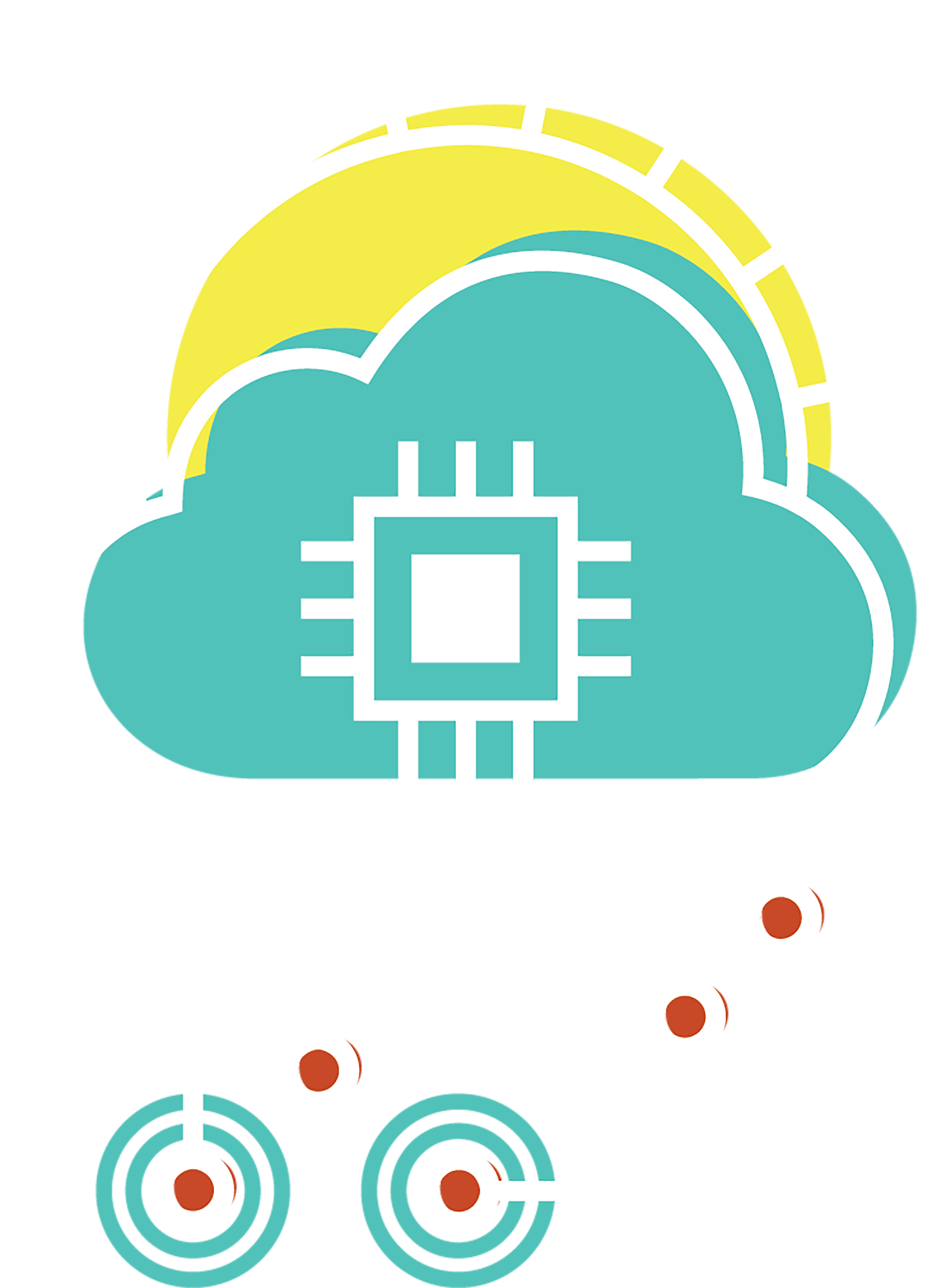 graphic of cloud with data connecting lines