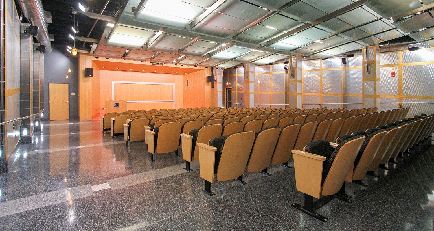 BI Conference Center, seating area. 2019. Biocomplexity Institute, Facilities. .