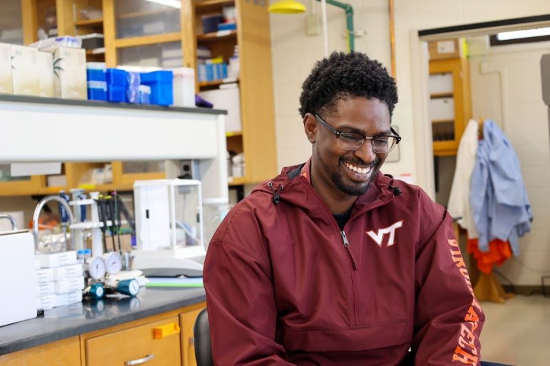 Austin Gray. Photo by Spencer Coppage for Virginia Tech.