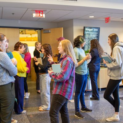 Patty Raun leads an interactive session as part of the February Fralin Fridays.