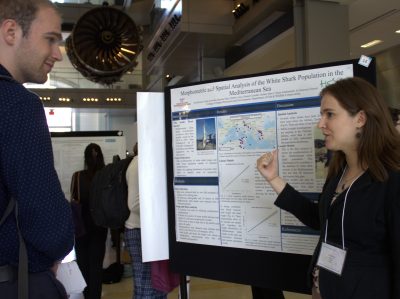  Birgit Scharf,  from left, with SURF mentors Idella Collett and Tony Samson in the research lab. 